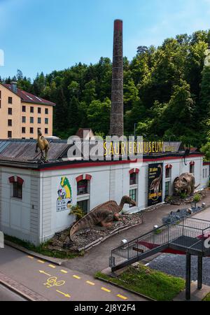 Aathal, Schweiz - 14. Mai 2022: Das Dinosauriermuseum Aathal ist ein paläontologisches Museum in der Ortschaft Aathal der Gemeinde Seegraben in Stockfoto