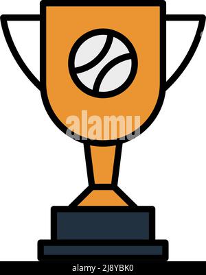 Baseballcup-Symbol. Editierbare Fett Formatigte Kontur Mit Farbfüllungsdesign. Vektorgrafik. Stock Vektor