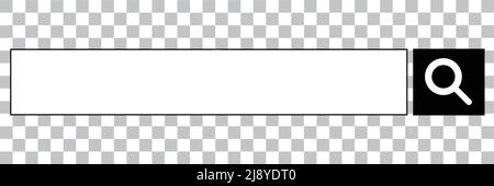 Suchleiste auf transparentem Hintergrund isoliert. Bearbeitbarer Vektor. Stock Vektor