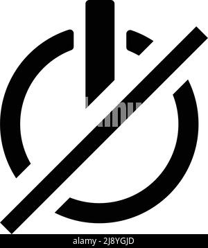 Einfacher Ausschalter. Bearbeitbarer Vektor. Stock Vektor