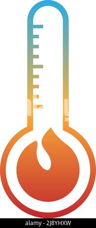 Vektor der Vorlage für das Design des Thermometersymbols Stock Vektor