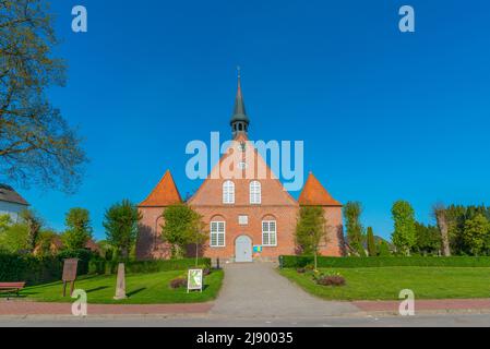 Vorderansicht St. Katharinen Kirche,Gelting, Landschaft Angeln, Bundesland Schleswig-Holstein, Norddeutschland, Mitteleuropa Stockfoto