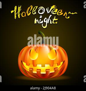 Halloween Hintergrund mit finsteren Kürbis. Vektorgrafik. EPS10 Deckkraft Stock Vektor