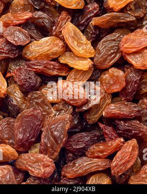 Nahaufnahme von getrockneten Trauben. Stockfoto