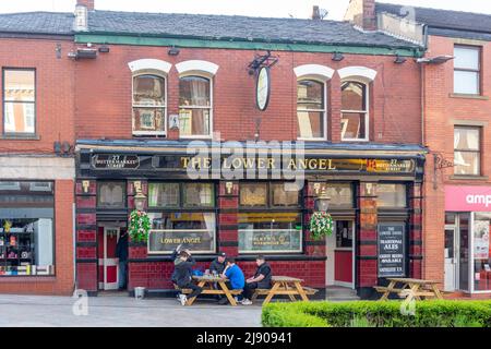 The Lower Angel Pub, Buttermarket Street, Warrington, Vereinigtes Königreich Stockfoto