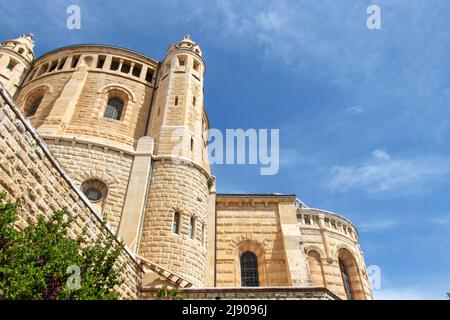 Dormition Abbey Kirche am Berg Zion, Jerusalem, Israel. Stockfoto