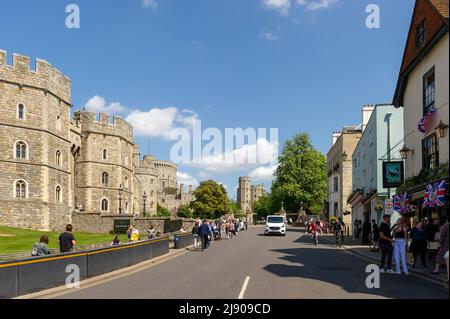 Der Haupteingang zum Schloss Windsor Stockfoto