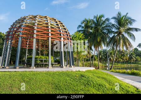 Wunderschöne Aussicht auf die Tititwangsa Lake Gardens in Malaysia. Stockfoto