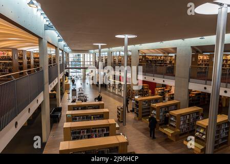 Ostend, Westflandern - Belgien 10 26 2019 Innenarchitektur der öffentlichen Bibliothek Kris Lambert Stockfoto