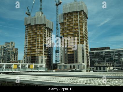 Bau des Morello II-Gebäudes in East Croydon South London, England Stockfoto