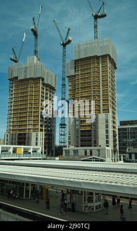 Bau des Morello II-Gebäudes in East Croydon South London, England Stockfoto