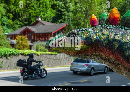 Aathal, Schweiz - 14. Mai 2022: Das Dinosauriermuseum Aathal ist ein paläontologisches Museum in der Ortschaft Aathal der Gemeinde Seegraben in Stockfoto