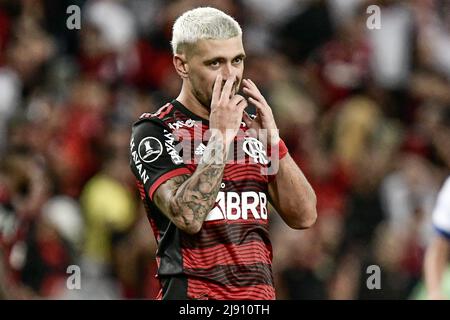 17.. Mai 2022; Maracan &#XE3; Stadion, Rio de Janeiro, Brasilien; Giorgian De Arrascaeta von Flamengo, während des Spiels zwischen Flamengo und Universidad Cat &#XF3;lica (CHI), Copa Libertadores 2022, Stockfoto