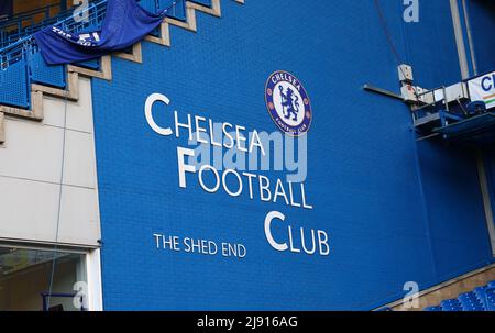 London, England, 19.. Mai 2022. Allgemeiner Blick ins Stadion vor dem Premier League-Spiel in Stamford Bridge, London. Bildnachweis sollte lauten: David Klein / Sportimage Stockfoto