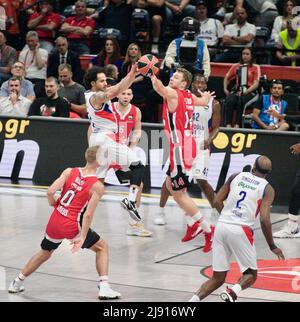 Basketball Euroleague Halbfinale: Olympiacos vs Anadolu Efes im stark Arena Pavillon. Belgrad, Serbien. 19.. Mai 2022. 900/Cordon Press Credit: CORDON PRESS/Alamy Live News Stockfoto