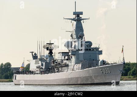 Die Karel-Doorman-Klasse fregat Leopold I. der belgischen Marine (Marine Component). Stockfoto