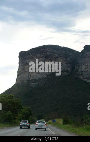 palmeira, bahia, brasilien - 17. Mai 2022: Blick auf Morro do Pai Inacio in der Region Chapada Diamentina in Bahia. Stockfoto