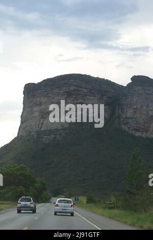 palmeira, bahia, brasilien - 17. Mai 2022: Blick auf Morro do Pai Inacio in der Region Chapada Diamentina in Bahia. Stockfoto