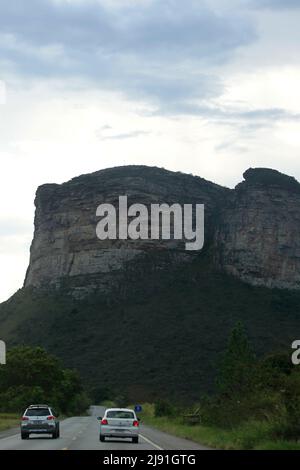 palmeira, bahia, brasilien - 17. Mai 2022: Blick auf Morro do Pai Inacio in der Region Chapada Diamentina in Bahia. Stockfoto