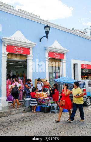 Tägliches Leben, Historisches Zentrum von San Francisco de Campeche, Campeche, Mexiko Stockfoto