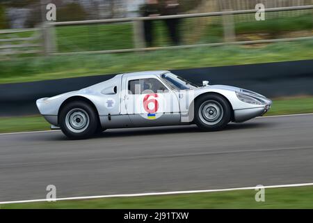 Richard Attwood, Olivier Blanpain, Porsche 904 Carrera GTS, Graham Hill Trophy, ein 45-minütiges Zweifahrer-Rennen für Prototypen und Closed Cockp Stockfoto