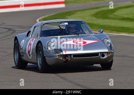 Richard Attwood, Olivier Blanpain, Porsche 904 Carrera GTS, Graham Hill Trophy, ein 45-minütiges Zweifahrer-Rennen für Prototypen und Closed Cockp Stockfoto