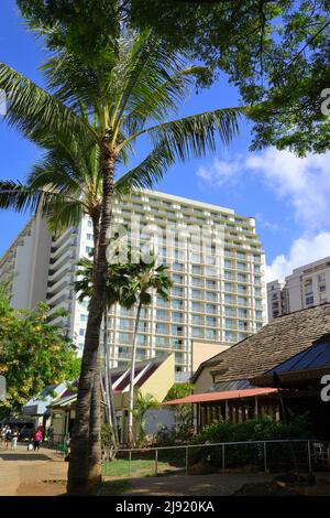 Landschaftliche Eindrücke vom berühmten Honolulu, Oahu HI Stockfoto