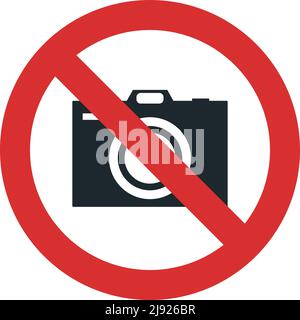 Kein Fotosignal, Symbol. Vektorgrafik Illustrator. Stock Vektor