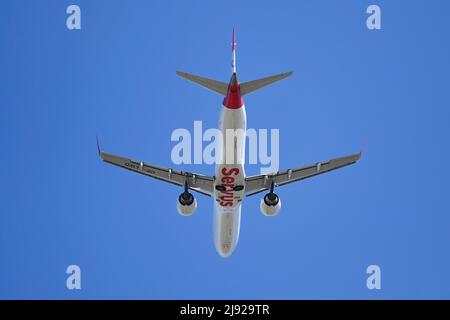 Flugzeug Austrian Airlines, Embraer ERJ-195, OE-LWD, Zürich Kloten, Schweiz Stockfoto