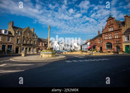 Das Stadtzentrum, Melrose, Scottish Borders, Schottland Stockfoto