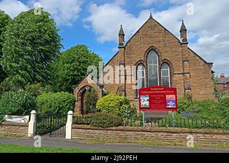 Grappenhall Independent Methodist Church, 1 Barton Ave, Grappenhall, Warrington, Cheshire, ENGLAND, GROSSBRITANNIEN, WA4 2LE Stockfoto