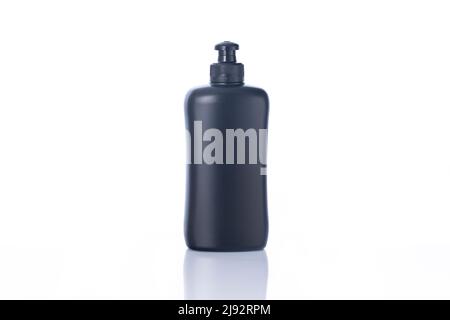 Schwarzer Mehrzweck-Kunststoffbehälter Für Kosmetische Produkte Stockfoto