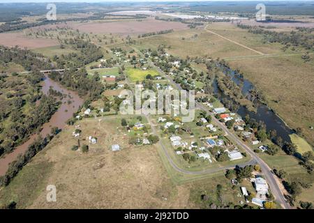 Die Stadt Yetman in New South Wales am Macintyre River, Australien ...