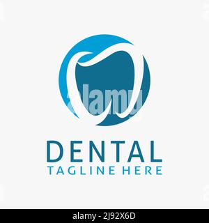 Dental Care Logo-Design Stock Vektor