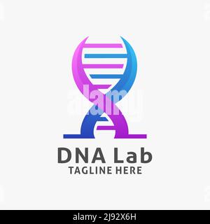 DNA-Zell-Logo-Design Stock Vektor