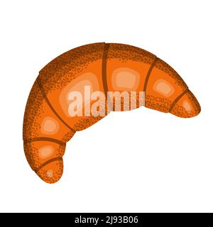 Abbildung eines Croissants, Vektor auf weißem Hintergrund Stock Vektor