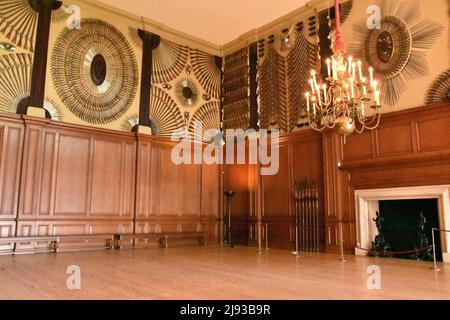 King's Guard Chamber, Hampton Court Palace, Richmond, London, England. Stockfoto