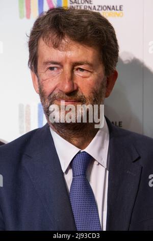 Turin, Italien. 19. Mai 2022. Der italienische Politiker und Kulturminister Dario Franceschini ist Gast der Buchmesse in Turin. Stockfoto