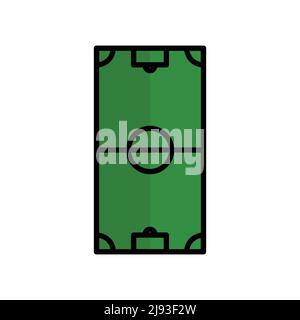 Fußballfeld Symbol Vektor. Geeignet für Fußball Symbol, Sport. Gefüllte Linie Symbol Stil. Einfaches Design editierbar. Entwerfen Sie eine einfache Illustration Stock Vektor