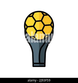 Cup Icon Vektor. Geeignet für Fußball-Champion Symbol, Sieger, Sport. Gefüllte Linie Symbol Stil. Einfaches Design editierbar. Entwerfen Sie eine einfache Illustration Stock Vektor