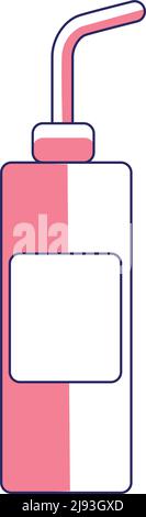 Flüssigkeitsspender für halbflache Farbvektorelemente in der Küche Stock Vektor