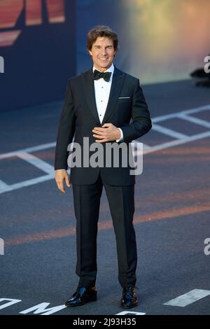 London, Vereinigtes Königreich . 19 Mai, 2022 . Tom Cruise bei der britischen Premiere von Top Gun: Maverick in den Leicester Square Gardens. Quelle: Alan D West/Alamy Live News Stockfoto