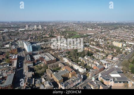 Twickenham London UK Luftdrohne Stockfoto