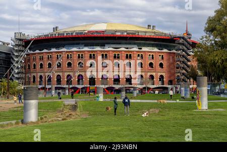 Einkaufszentrum Las Arenas, ehemalige Stierkampfarena (Barcelona, Katalonien, Spanien) ESP: Centro comercial de Las Arenas, antigua plaza de Toros (Barcelona) Stockfoto