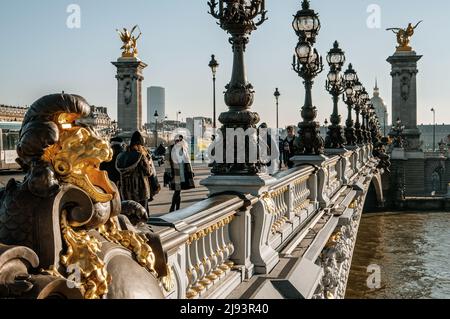 Pont Alexandre III in Paris, Frankreich Stockfoto