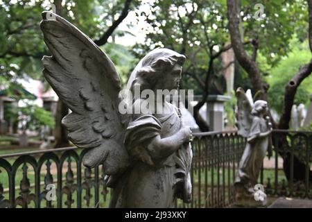 Statue einer Engelsfigur im Taman Prasati Museum (Museum des Gedenksteinparks) in Jakarta, Indonesien. Stockfoto