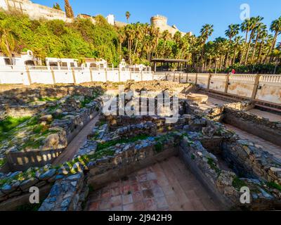 Ruinen der Fischfabrik 'El Majuelo' in Almunecar - Andalusien, Spanien Stockfoto