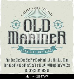 Alte Seefahrer Vintage Poster mit der Inschrift kann alles verkaufen vektorgrafik Stock Vektor