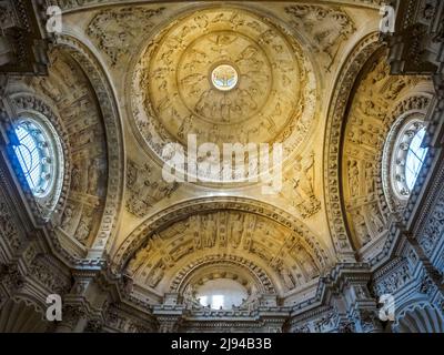 Gewölbte Decke der Sacristia Mayor (Hauptsacristia) - Kathedrale von Sevilla, Spanien Stockfoto