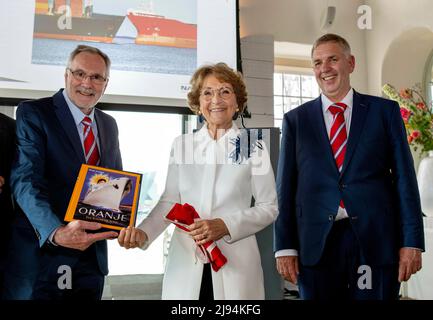 Amsterdam, Niederlande. 19.. Mai 2022. Prinzessin Margriet von den Niederlanden im Het Scheepvaartmuseum in Amsterdam, am 19. Mai 2022, um an der Feier des 200.-jährigen Bestehens des Royal College Zeemanshoop teilzunehmen Quelle: Albert Nieboer/Netherlands OUT/Point de Vue OUT/dpa/Alamy Live News Stockfoto